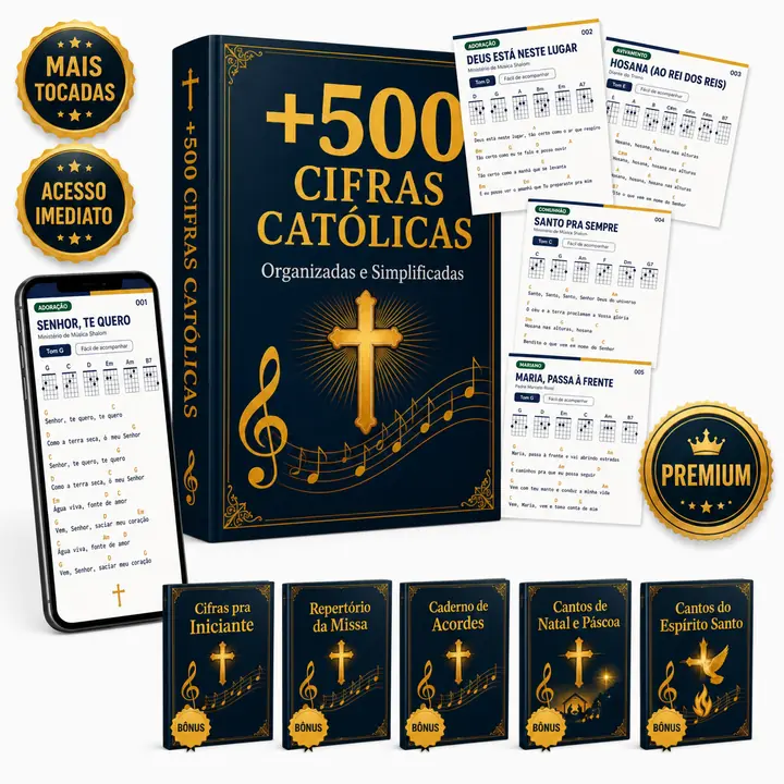 Coleção +500 Cifras Católicas + 6 bônus